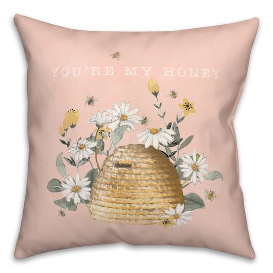 Honey Bee Hive Throw Pillow